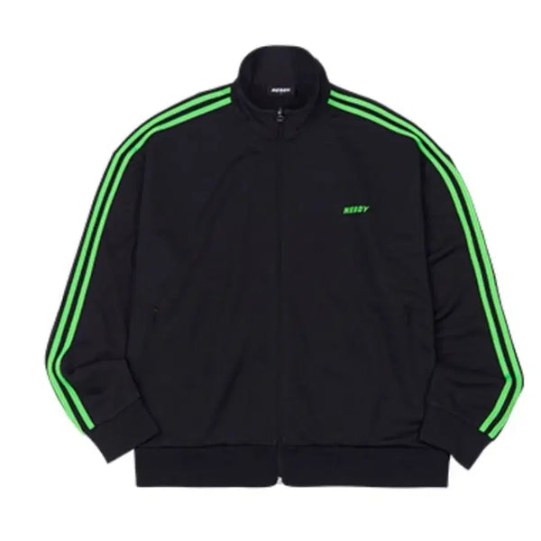 [BUNJANG] NERDY Track Top & Zip-up Pants Set Black/Fluorescent M / 널디 트랙탑 집업팬츠세트 블랙/형광 M 새제품 남녀공용