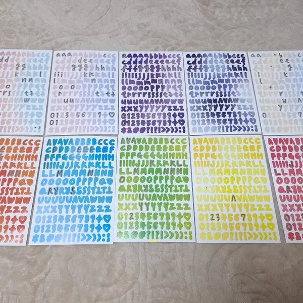 [BUNJANG] Iconic Alphabet & Number Sticker Pack / 다꾸 처분 아이코닉 알파벳 숫자 스티커팩 알스 숫스