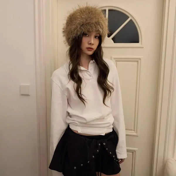 [BUNJANG] LCDC TM Cotton Cargo Bomber Beige OS / 엘씨디씨티엠 카라티 COLLAR LONG-SLEEVE JERSEY TOP