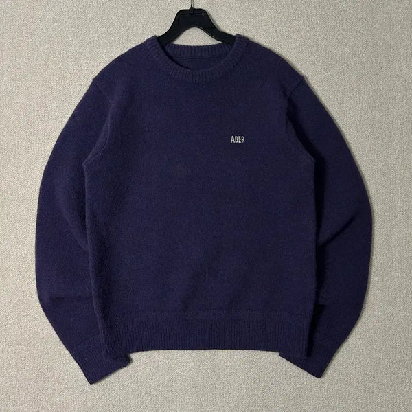 [BUNJANG] Ader Error 20FW Knit Sweater Navy Logo / (A2) 아더에러 20FW  니트 스웨터
