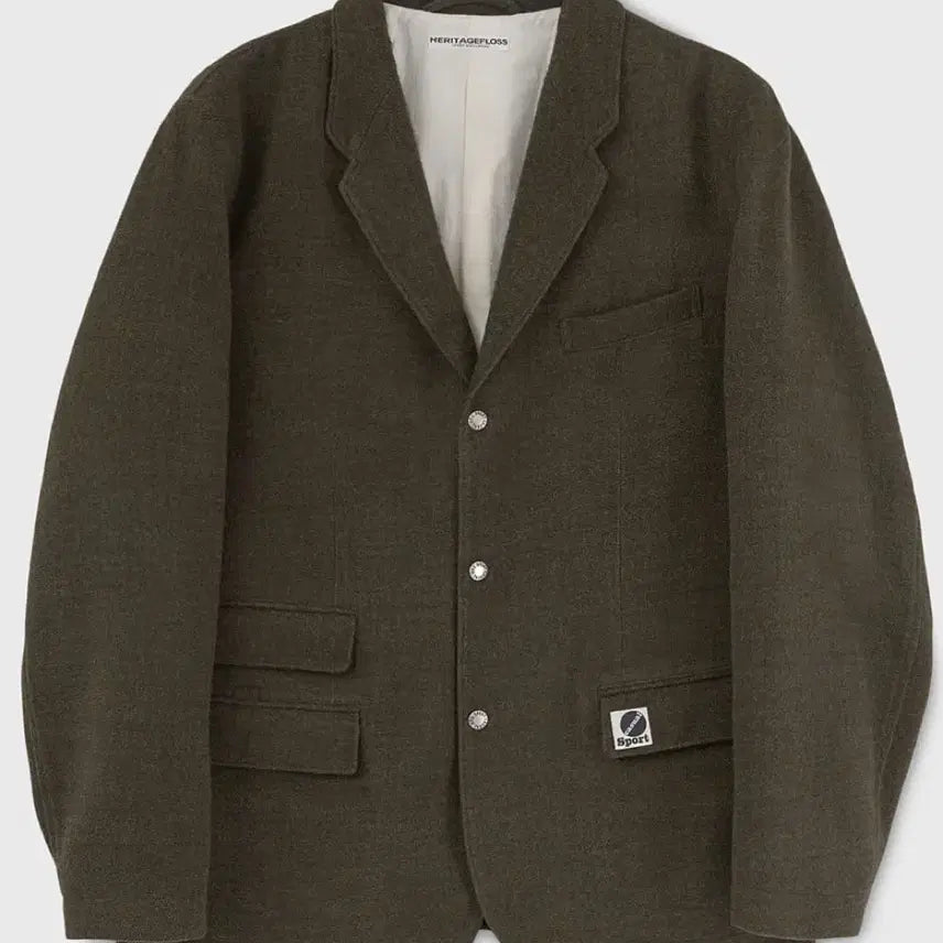 [BUNJANG] Heritageplus Wool Sports Blazer Khaki / [헤리티지플로스] 울 스포츠 블레이저