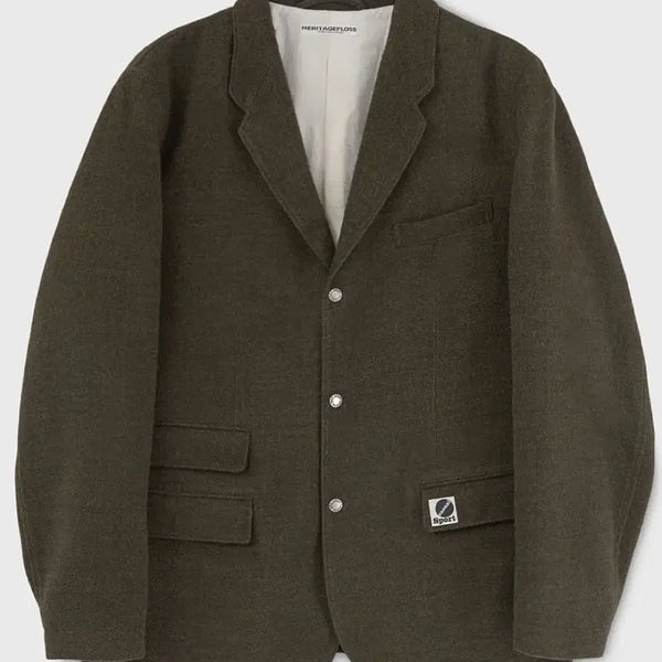 [BUNJANG] Heritageplus Wool Sports Blazer Khaki / [헤리티지플로스] 울 스포츠 블레이저
