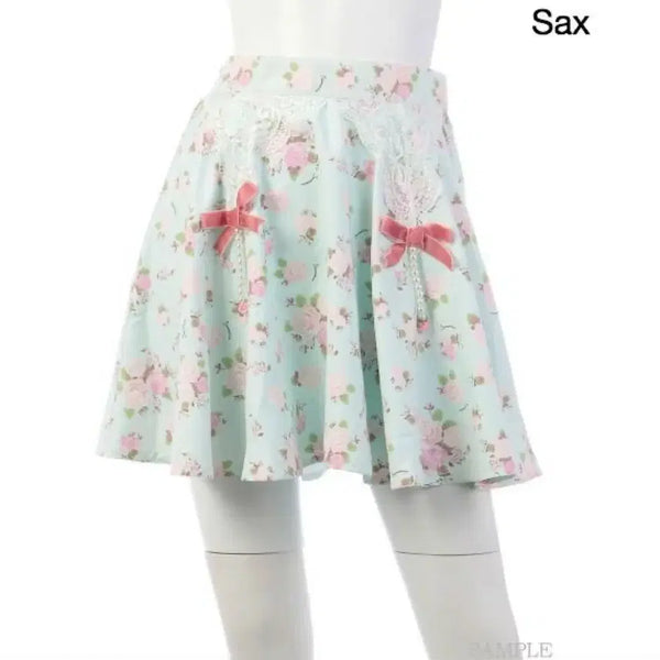 [BUNJANG] Swankiss Rose Skirt Mint / 스완키스 리즈리사 엑시즈팜 민트 로즈 스커트