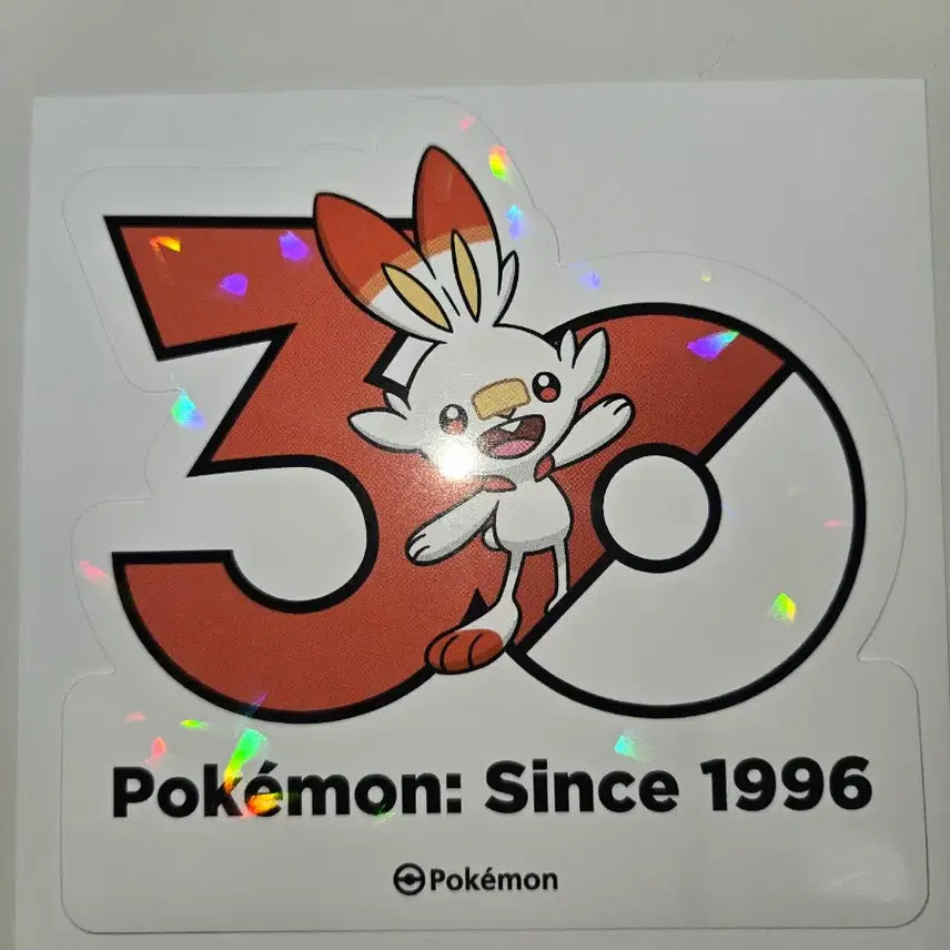 [BUNJANG] Pokemon 30th Anniversary Logo Vulpix Hologram Sticker / 포켓몬 30주년 로고 염버니 홀로그램 스티커 판매합니다.