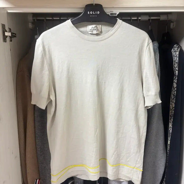 [BUNJANG] Hermès Men's Cotton Round Neck Short Sleeve Knit M / 에르메스 남성 코튼 라운드넥 반팔 니트