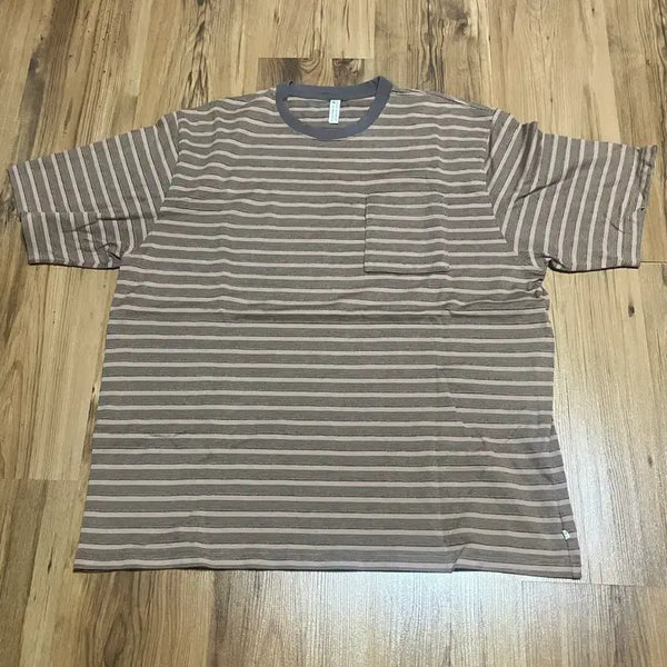 [BUNJANG] Noroll Unevenness Stripe Pocket T-shirt XL Multicolor / 노롤 noroll 언이븐니스 스트라이프 포켓 티셔츠 XL 멀티컬러