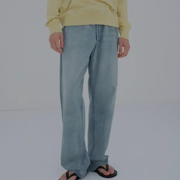 [BUNJANG] AURALEE 26ss Faded Selvedge Light Denim Wide Pants / 26ss 오라리 페이디드 셀비지 라이트 데님 와이드 팬츠