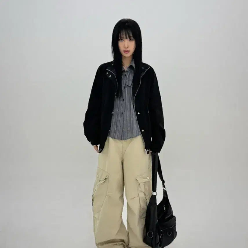 [BUNJANG] OOOTJ Beige Cargo Wide Pants / 베이지 카고 와이드 팬츠 오오티제이