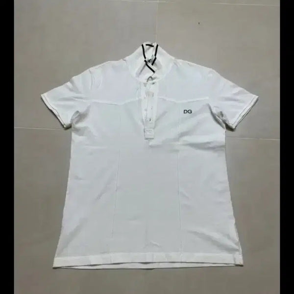 [BUNJANG] Dolce & Gabbana White Short-Sleeve Polo T-Shirt Size 50 / 돌체앤가바나 화이트 반팔 카라 티셔츠 50