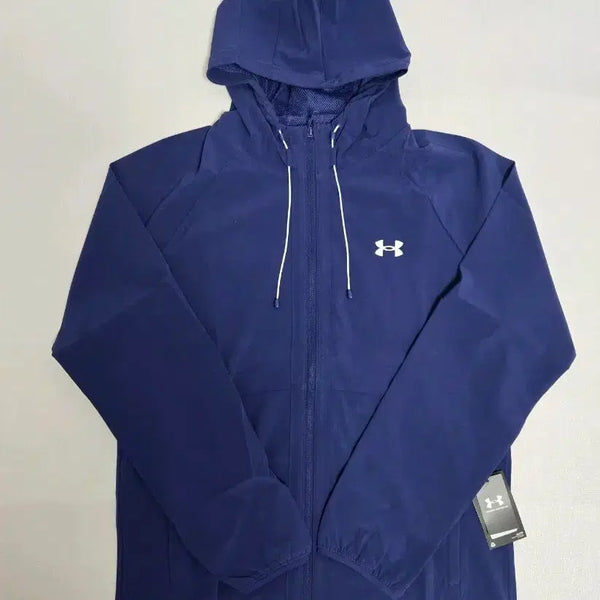 [BUNJANG] Under Armour Navy Hooded Windbreaker Jacket XL / 언더아머 네이비 후드 바람막이 자켓 XL 새상품