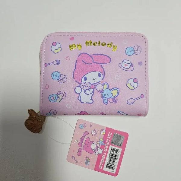 [BUNJANG] Sanrio My Melody Zipper Pouch Coin Wallet Card Holder / 산리오 마이멜로디 지퍼도리 카드지갑 동전지갑