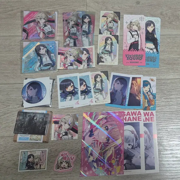 [BUNJANG] Project Sekai Azusawa Kohane & Shiraishi An Acrylic, Can Badge, and Paper Goods Bundle / 프세카 프로세카 아즈사와 코하네 시라이시 안 아크릴, 캔뱃지, 지류 양도