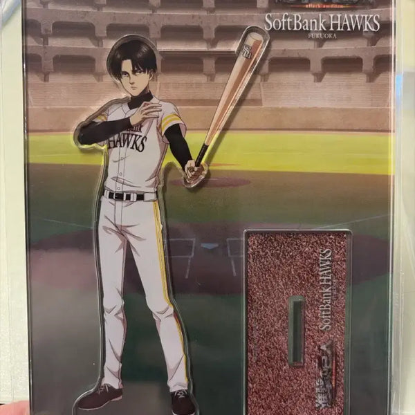 [BUNJANG] Attack on Titan Levi Softbank Baseball Uniform Acrylic Stand / (미개봉)진격의거인 리바이 소프트뱅크. 야구장 아크릴