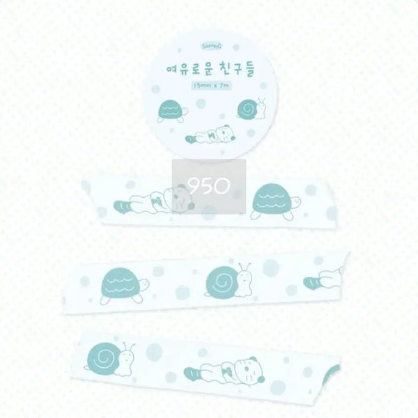 [BUNJANG] Sanppo 4 Types Masking Tape Set / 4종 [산뽀] 마스킹테이프 마테띵