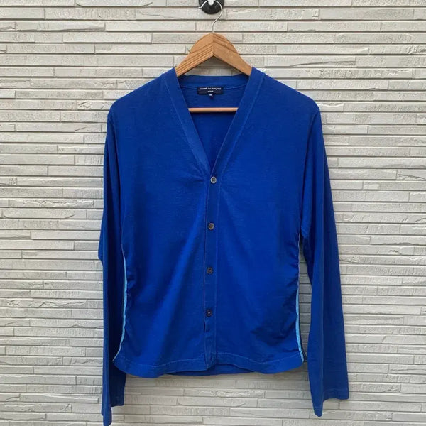[BUNJANG] Comme des Garçons Homme V-Neck Cardigan Blue Cotton / 꼼데가르송 옴므 브이넥 가디건 (blue)