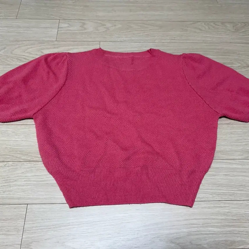 [BUNJANG] Puff Short Sleeve Knit Top / 퍼프 반팔 니트