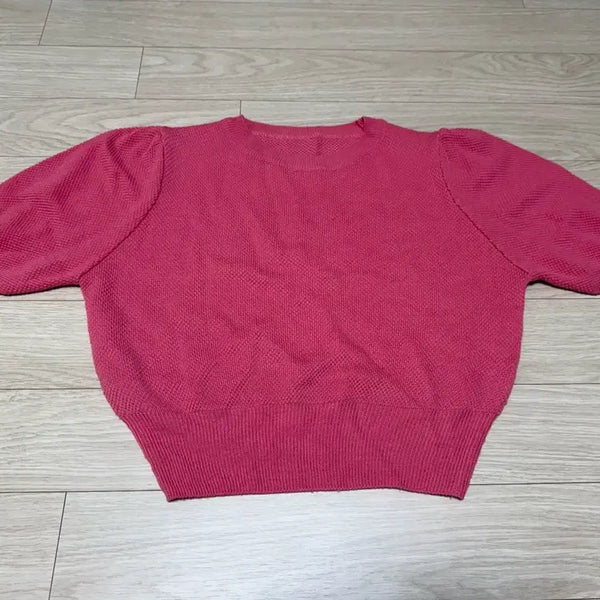 [BUNJANG] Puff Short Sleeve Knit Top / 퍼프 반팔 니트