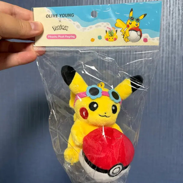 [BUNJANG] Pokemon Pikachu Plush with Pokemon Card / 포켓몬스터 올리브영피카츄 피카츄인형 포켓몬카드