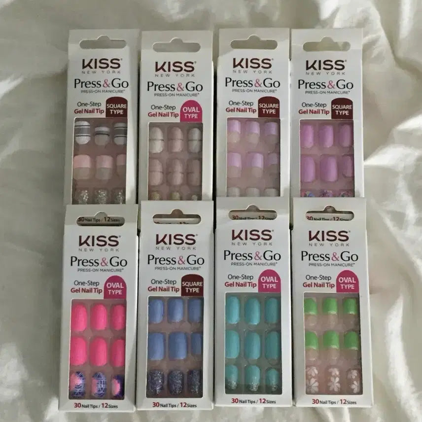 [BUNJANG] KISS Press Nail Tips Set (8 Types) / KISS Press 네일팁 8종 세트