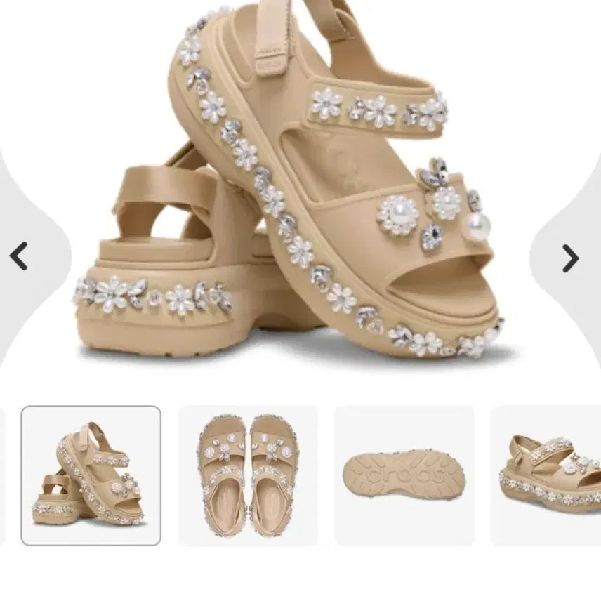 [BUNJANG] Simone Rocha x Crocs Soho Sandals Beige Size 220 / [새상품/220] 시몬 로샤 x 크록스 소호 샌들