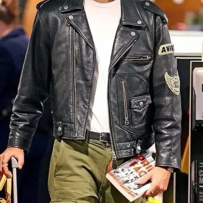[BUNJANG] AVIREX Leather Rider Jacket Black S / AVIREX 가죽 라이더 자켓 블랙 s