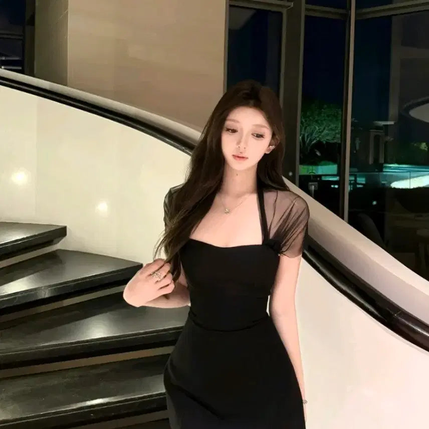 [BUNJANG] Imported Black Mini Dress - Size S / 수입의류 홀복 블랙 미니 원피스 s사이즈