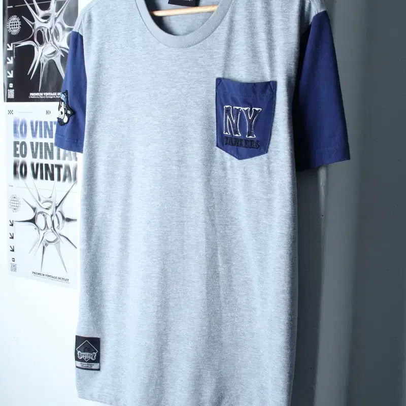 [BUNJANG] MLB New York Yankees Short Sleeve T-Shirt - Gray (XL) / (XL) MLB 엠엘비 반팔 티셔츠 뉴욕양키즈 그레이 한정판-75FB