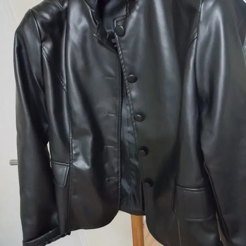 [BUNJANG] Black Leather Jacket / 블랙 가죽 자켓