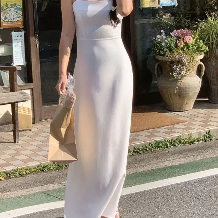 [BUNJANG] K-Club Bustier Long Dress (Size S, Long) / 케이클럽 뷔스티에 롱원피스(s, 롱)