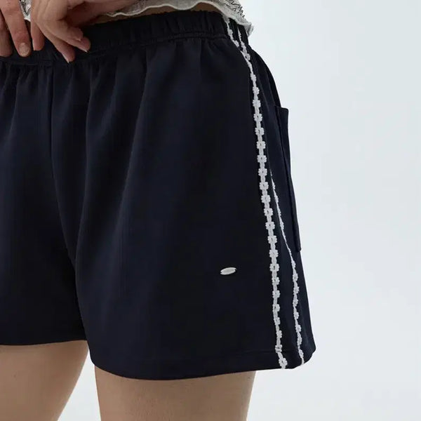 [BUNJANG] DEARSTALKER HAZE LACE TRACK SHORTS NAVY / 디어스토커 HAZE LACE TRACK SHORTS (네이비)
