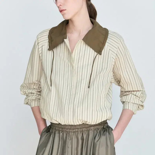 [BUNJANG] Latt by T Drawstring Shirt / 한섬 26ss신상 latt 래트바이티 래트 드로우스트링 셔츠 55
