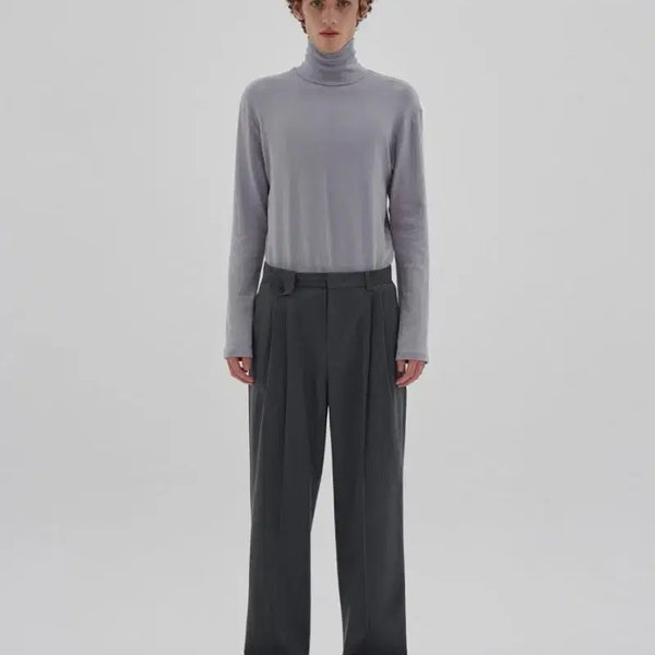 [BUNJANG] Label Archive Pintuck Wide Pants Stone Grey Size 3 / 라벨아카이브 핀턱 와이드팬츠 스톤그레이 3사이즈