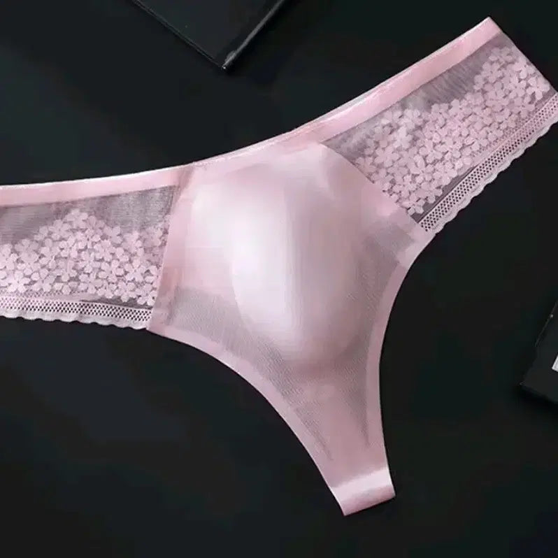 [BUNJANG] Lace Boxer Briefs (Pink, White) / 레이스 핑크 흰색  남자 팬티