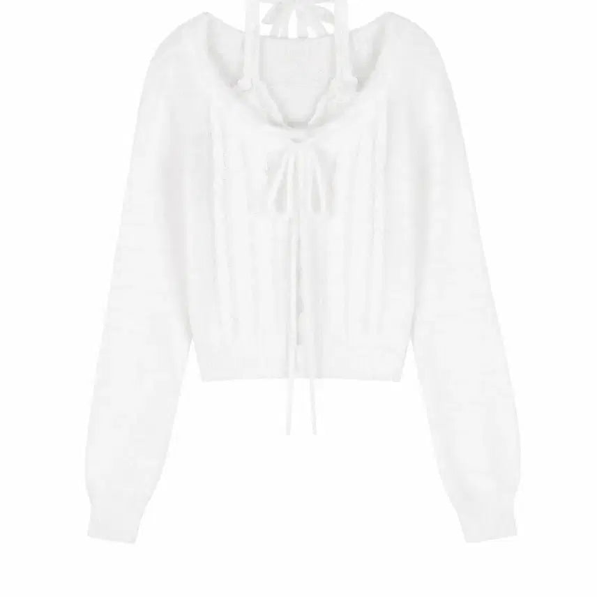 [BUNJANG] Cleesier Snow Dream Lace Knit White / 클리시어 스노우 드림 레이스 니트 화이트