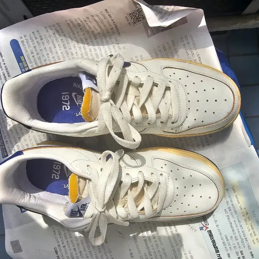 [BUNJANG] Nike Air Force 1 1972 White/Navy Shoes / 나이키 에어포스1 1972   240