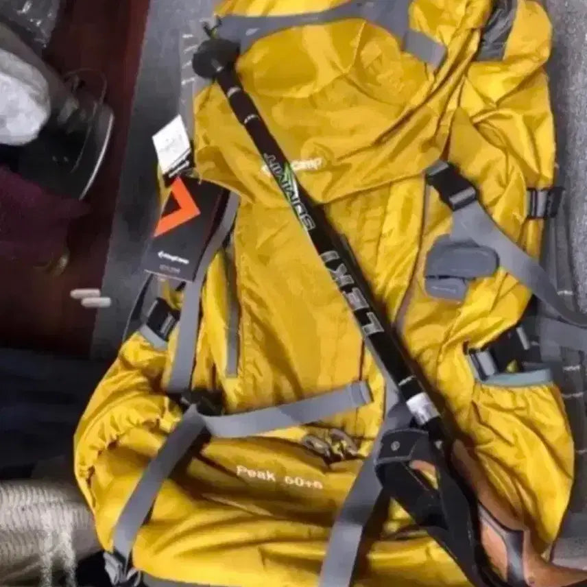 [BUNJANG] 55L Travel Backpack with Leki Summit Trekking Poles / 서울 배낭 캠핑 세계일주가방+leki summit 스틱