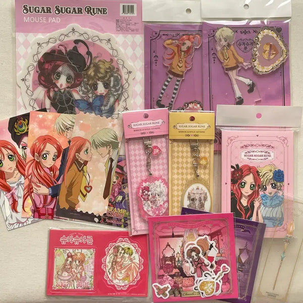 [BUNJANG] Shugo Chara Acrylic Keychain, Postcard, Sticker Bundle Set / 일괄) 슈가슈가룬 슈슈룬 투니크 카페 팝업 굿즈 아크릴 키링 엽서 스티커