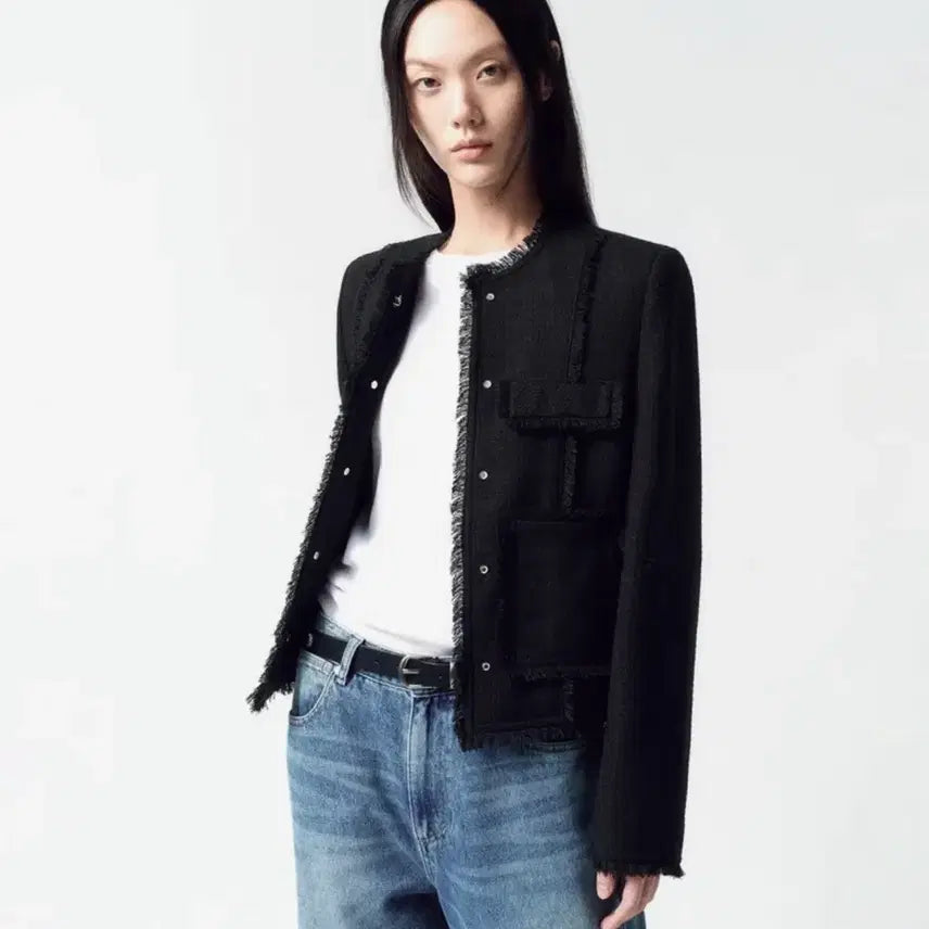 [BUNJANG] Insilence Studded Tweed Jacket Black S / (원가25)인사일런스우먼 스터드 트위드 자켓 BLACK S