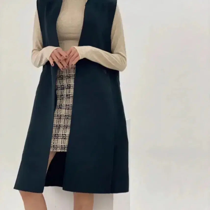 [BUNJANG] Modern Long Vest Women's Free Size / 모던 롱조끼 여성 베스트 드레서 사이즈free