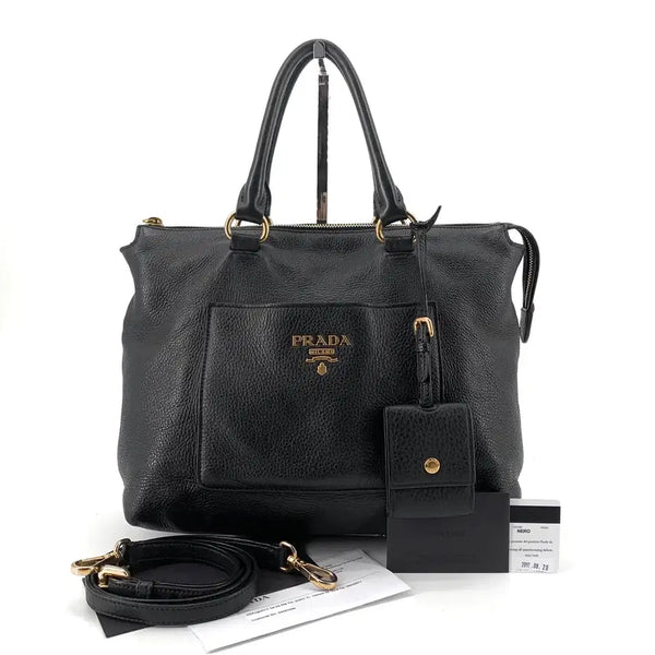 [BUNJANG] Prada Vitello Phoenix Tote Bag Shoulder Bag 1BA063 / [매장구매] 프라다 비텔로 피닉스 토트백 겸 숄더백 1BA063
