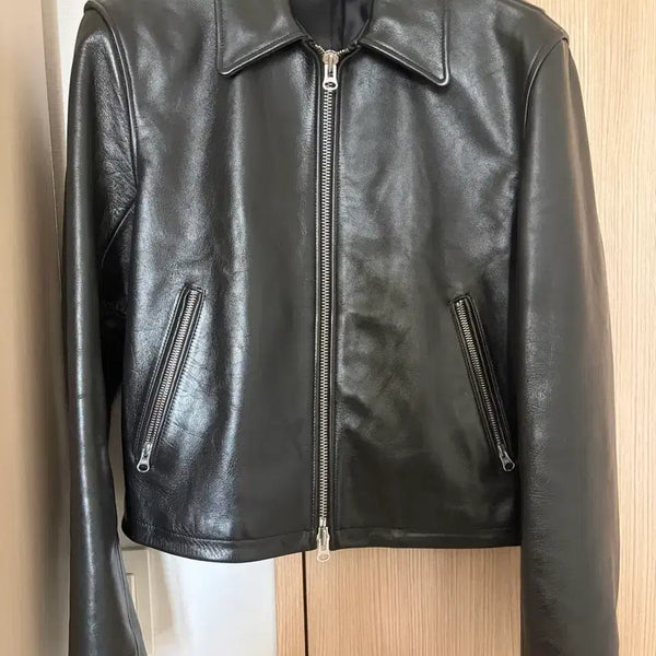 [BUNJANG] Tonywack Calf Leather Cropped Jacket M / 토니웩 카프레더 크롭 자켓 m