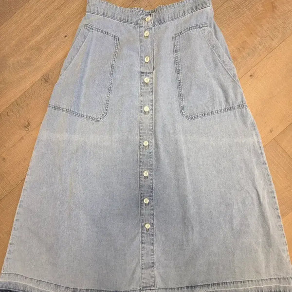 [BUNJANG] Thursday Island Denim Long Skirt / 써스데이아일랜드 데님스커트