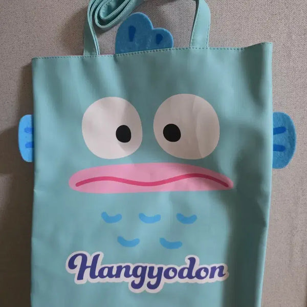 [BUNJANG] Sanrio Hangyodon Canvas Tote Bag Shoulder Bag / 산리오 한교동 토트백 숄더백