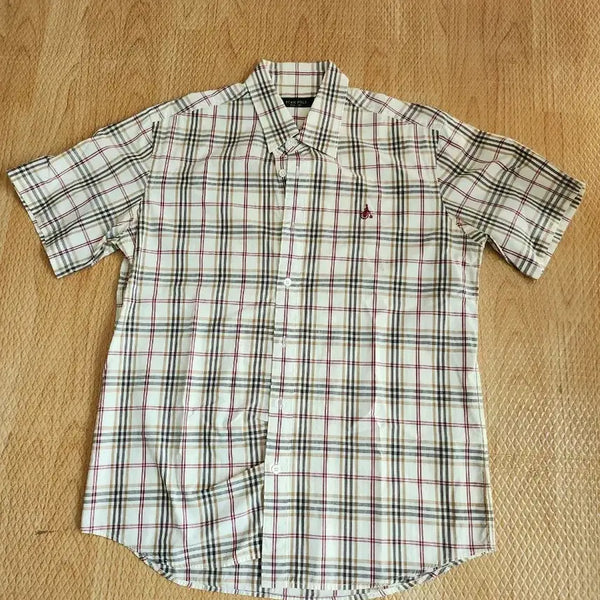 [BUNJANG] Beanpole Check Short Sleeve Shirt Size 105 / BEAN POLE 빈폴 체크 반팔 셔츠 105