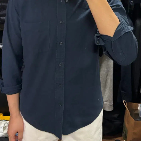 [BUNJANG] Uniqlo Oxford Shirt Navy L / 유니클로 옥스포드 네이비 셔츠 L