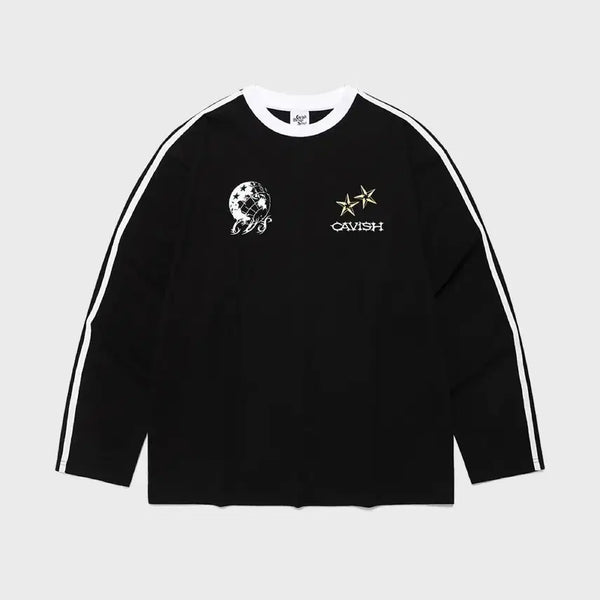 [BUNJANG] Carpe Diem Globe Football Long Sleeve T-Shirt Black / 카비시 GLOBE FOOTBALL LS TEE BLACK