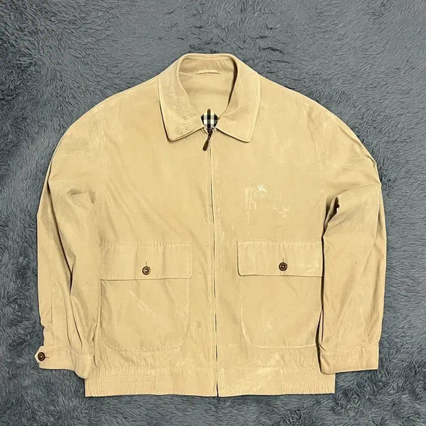 [BUNJANG] Burberry Suede Beige Jacket / 버버리 스웨이드 베이지 자켓 S