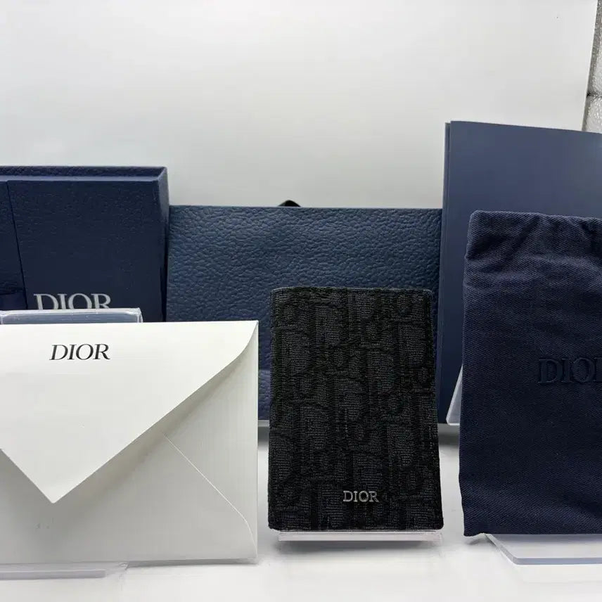 [BUNJANG] Dior 2-Tier Card Holder Black Dior Oblique Jacquard / (S+/새상품)디올 2단카드홀더 블랙 디올 오블리크자카드