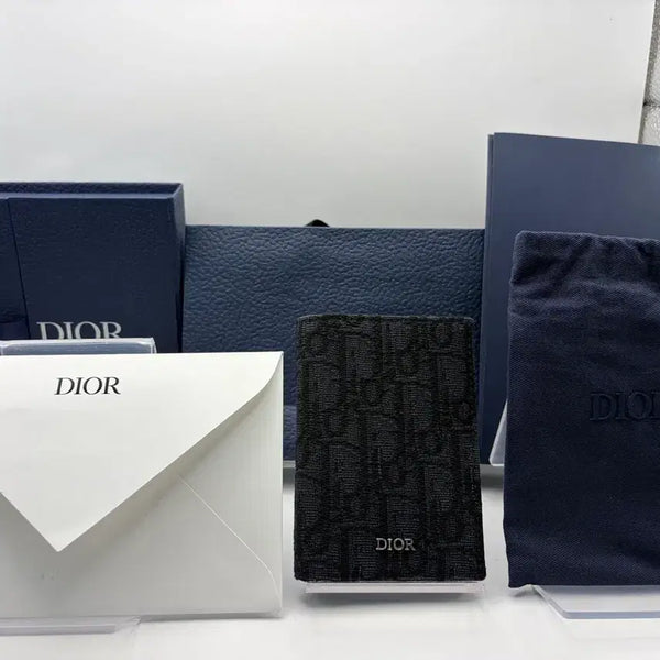 [BUNJANG] Dior 2-Tier Card Holder Black Dior Oblique Jacquard / (S+/새상품)디올 2단카드홀더 블랙 디올 오블리크자카드