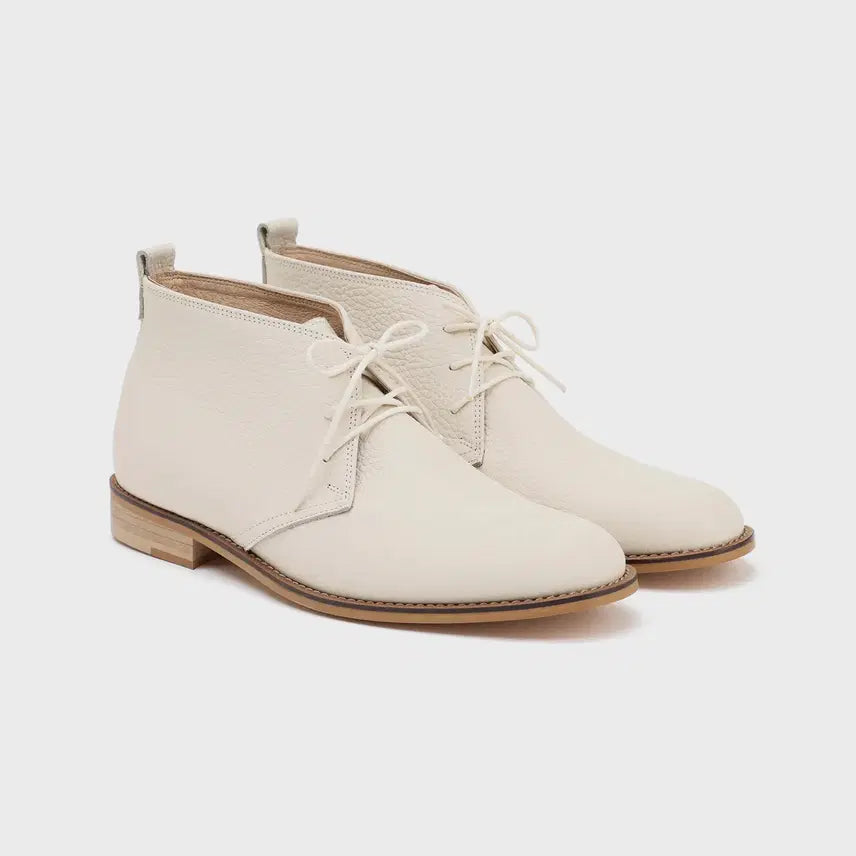 [BUNJANG] Firenze Atelier 7702 Cream Embo Chukka Boots 260 / [260] 피렌체아뜨리에 7702 [CREAM EMBO] 처커부츠